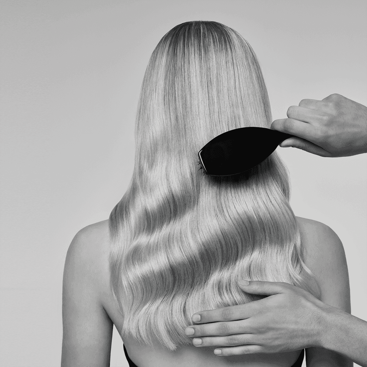 brushed hair