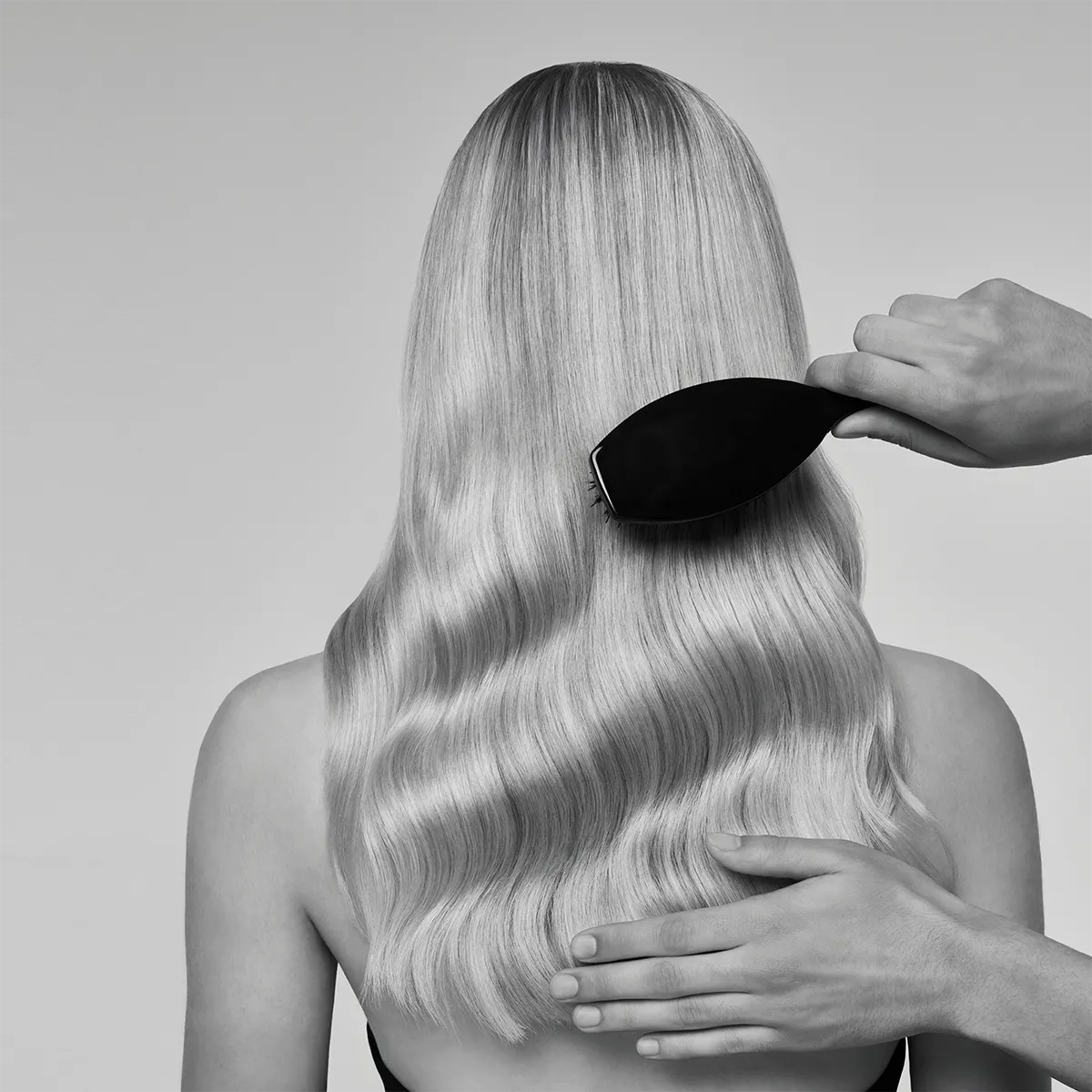 brushed hair